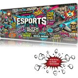 Urzuva Glitch Mode 90X40 4mm Kalınlık Premium Gaming Oyuncu Mousepad, Anti Slip Xxl Mouse Pad - Çok Renkli