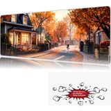Urzuva Golden Hour Street 90X40 4mm Kalınlık Premium Gaming Oyuncu Mousepad, Anti Slip Xxl Mouse Pad - Çok Renkli