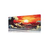 urzuva Japon Dalgası – Hokusai Gaming Oyuncu Xl Mouse Pad Kaydırmaz Dikişli Mousepad 80x30 Cm