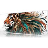 Urzuva Jungle Monarch 80X30 3mm Kalınlık Premium Gaming Oyuncu Mousepad, Anti Slip Xxl Mouse Pad - Çok Renkli