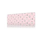 urzuva Kedi Desenli Gaming Oyuncu Xl Mouse Pad Dikişli Mousepad 80x30 Cm Pembe
