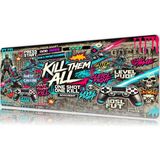 Urzuva Kill Them All 70X30 3mm Kalınlık Premium Gaming Oyuncu Mousepad, Anti Slip Xxl Mouse Pad - Çok Renkli