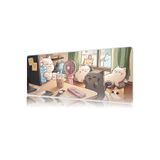 urzuva Lazy Afternoon 70X30 3MM Kalınlık Premium Gaming oyuncu mousepad, Anti Slip XXL mouse pad