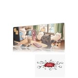 urzuva Lazy Afternoon 90x40 4MM Kalınlık Premium Gaming oyuncu mousepad, Anti Slip XXL mouse pad