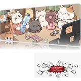 Urzuva Lazy Whiskers 90X40 4mm Kalınlık Premium Gaming Oyuncu Mousepad, Anti Slip Xxl Mouse Pad - Çok Renkli