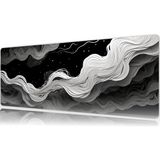 Urzuva Lunar Waves 80X30 3mm Kalınlık Premium Gaming Oyuncu Mousepad, Anti Slip Xxl Mouse Pad - Çok Renkli