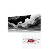 urzuva Lunar Waves 90x40 4MM Kalınlık (TR'de ilk) Premium Gaming oyuncu mousepad, Anti Slip XXL mouse pad