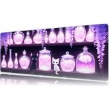 Urzuva Magic Potion Cats 80X30 3mm Kalınlık Premium Gaming Oyuncu Mousepad, Anti Slip Xxl Mouse Pad - Çok Renkli
