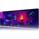 Urzuva Meditasyon Beyond Mars 80X30 3mm Kalınlık Premium Gaming Oyuncu Mousepad, Anti Slip Xxl Mouse Pad - Çok Renkli