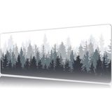 Urzuva Misty Forest 80X30 3mm Kalınlık Premium Gaming Oyuncu Mousepad, Anti Slip Xxl Mouse Pad - Çok Renkli