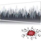 Urzuva Misty Forest 90X40 4mm Kalınlık Premium Gaming Oyuncu Mousepad, Anti Slip Xxl Mouse Pad - Çok Renkli
