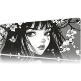 Urzuva Mono Sakura Gaming Oyuncu Xl Mouse Pad Mousepad 80X30 cm 3mm Dikişli Model - 80X30 3mm
