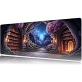 Urzuva Mystic Library Path 80X30 3mm Kalınlık Premium Gaming Oyuncu Mousepad, Anti Slip Xxl Mouse Pad - Çok Renkli