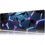 Urzuva Neon Grid 70X30 3mm Kalınlık Premium Gaming Oyuncu Mousepad, Anti Slip Xxl Mouse Pad - Çok Renkli