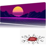 Urzuva Neon Horizon 90X40 4mm Kalınlık Premium Gaming Oyuncu Mousepad, Anti Slip Xxl Mouse Pad - Çok Renkli