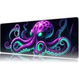 Urzuva Neon Leviathan 80X30 3mm Kalınlık Premium Gaming Oyuncu Mousepad, Anti Slip Xxl Mouse Pad - Çok Renkli