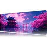 Urzuva Neon Sakura Dreams 80X30 3mm Kalınlık Premium Gaming Oyuncu Mousepad, Anti Slip Xxl Mouse Pad - Çok Renkli