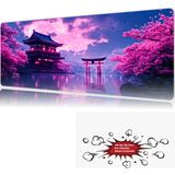 Urzuva Neon Sakura Dreams 90X40 4mm Kalınlık Premium Gaming Oyuncu Mousepad, Anti Slip Xxl Mouse Pad - Çok Renkli