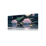 urzuva Night Lotus Gaming Oyuncu Mouse Pad 80x30 cm 3mm Mousepad