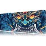Urzuva Oni Reborn 80X30 3mm Kalınlık Premium Gaming Oyuncu Mousepad, Anti Slip Xxl Mouse Pad - Çok Renkli