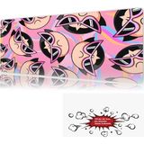 Urzuva Pink Attitude 90X40 4mm Kalınlık Premium Gaming Oyuncu Mousepad, Anti Slip Xxl Mouse Pad - Çok Renkli