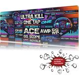 Urzuva Pixel Warfare 90X40 4mm Kalınlık Premium Gaming Oyuncu Mousepad, Anti Slip Xxl Mouse Pad - Çok Renkli