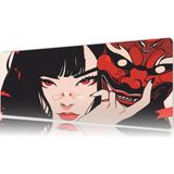 Urzuva Red Mirage 80X30 3mm Kalınlık Premium Gaming Oyuncu Mousepad, Anti Slip Xxl Mouse Pad - Çok Renkli