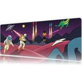 Urzuva Retro Galaxy 80X30 3mm Kalınlık Premium Gaming Oyuncu Mousepad, Anti Slip Xxl Mouse Pad - Çok Renkli