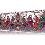 Urzuva Rhythmic Roots 70X30 3mm Kalınlık Premium Gaming Oyuncu Mousepad, Anti Slip Xxl Mouse Pad - Çok Renkli