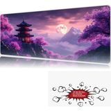 Urzuva Sakura Moonrise 90X40 4mm Kalınlık Premium Gaming Oyuncu Mousepad, Anti Slip Xxl Mouse Pad - Çok Renkli