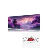 urzuva Sakura Moonrise 90x40 4MM Kalınlık Premium Gaming oyuncu mousepad, Anti Slip XXL mouse pad