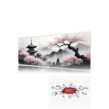 urzuva Sakura Serenity 90x40 4MM Kalınlık Premium Gaming oyuncu mousepad, Anti Slip XXL mouse pad