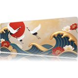 Urzuva Sakura Tide 70X30 3mm Kalınlık Premium Gaming Oyuncu Mousepad, Anti Slip Xxl Mouse Pad - Çok Renkli