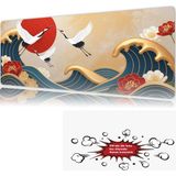 Urzuva Sakura Tide 90X40 4mm Kalınlık Premium Gaming Oyuncu Mousepad, Anti Slip Xxl Mouse Pad - Çok Renkli
