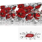 Urzuva Scarlet Grace 90X40 4mm Kalınlık Premium Gaming Oyuncu Mousepad, Anti Slip Xxl Mouse Pad - Çok Renkli