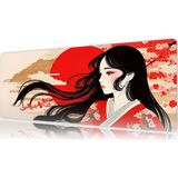 Urzuva Silence Crimson Sun 2 80X30 3mm Kalınlık Premium Gaming Oyuncu Mousepad, Xxl Mouse Pad - Çok Renkli