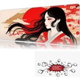 Urzuva Silence Crimson Sun 2 90X40 4mm Kalınlık Premium Gaming Oyuncu Mousepad, Xxl Mouse Pad - Çok Renkli