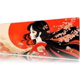 Urzuva Silence Crimson Sun 70X30 3mm Kalınlık Premium Gaming Oyuncu Mousepad, Xxl Mouse Pad - Çok Renkli