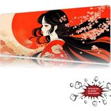 Urzuva Silence Crimson Sun 90X40 4mm Kalınlık Premium Gaming Oyuncu Mousepad, Xxl Mouse Pad - Çok Renkli