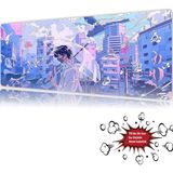 Urzuva Silent Rain Tokyo 90X40 4mm Kalınlık Premium Gaming Oyuncu Mousepad, Anti Slip Xxl Mouse Pad - Çok Renkli