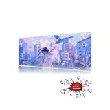 urzuva Silent Rain Tokyo 90x40 4MM Kalınlık Premium Gaming oyuncu mousepad, Anti Slip XXL mouse pad