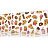 Urzuva Snackland 80X30 3mm Kalınlık Premium Gaming Oyuncu Mousepad, Anti Slip Xxl Mouse Pad - Çok Renkli