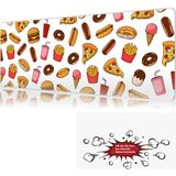 Urzuva Snackland 90X40 4mm Kalınlık Premium Gaming Oyuncu Mousepad, Anti Slip Xxl Mouse Pad - Çok Renkli
