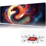 Urzuva Solar Serpent 90X40 4mm Kalınlık Premium Gaming Oyuncu Mousepad, Anti Slip Xxl Mouse Pad - Çok Renkli