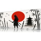 Urzuva Spirit Of The Samurai 80X30 3mm Kalınlık Premium Gaming Oyuncu Mousepad, Anti Slip Xxl Mouse Pad - Çok Renkli