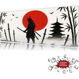 Urzuva Spirit Of The Samurai 90X40 4mm Kalınlık Premium Gaming Oyuncu Mousepad, Anti Slip Xxl Mouse Pad - Çok Renkli