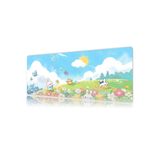 urzuva Sunny Bunny Meadow 70X30 3MM Kalınlık Premium Gaming oyuncu mousepad, Anti Slip XXL mouse pad
