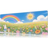 Urzuva Sunny Meadow 80X30 3mm Kalınlık Premium Gaming Oyuncu Mousepad, Anti Slip Xxl Mouse Pad - Çok Renkli