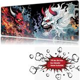 Urzuva The Clash Of Oni's 90X40 4mm Kalınlık Gaming Oyuncu Mousepad, Anti Slip Xxl Mouse Pad - Çok Renkli