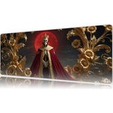 Urzuva The Crimson Monarch 80X30 3mm Kalınlık Premium Gaming Oyuncu Mousepad, Anti Slip Xxl Mouse Pad - Çok Renkli